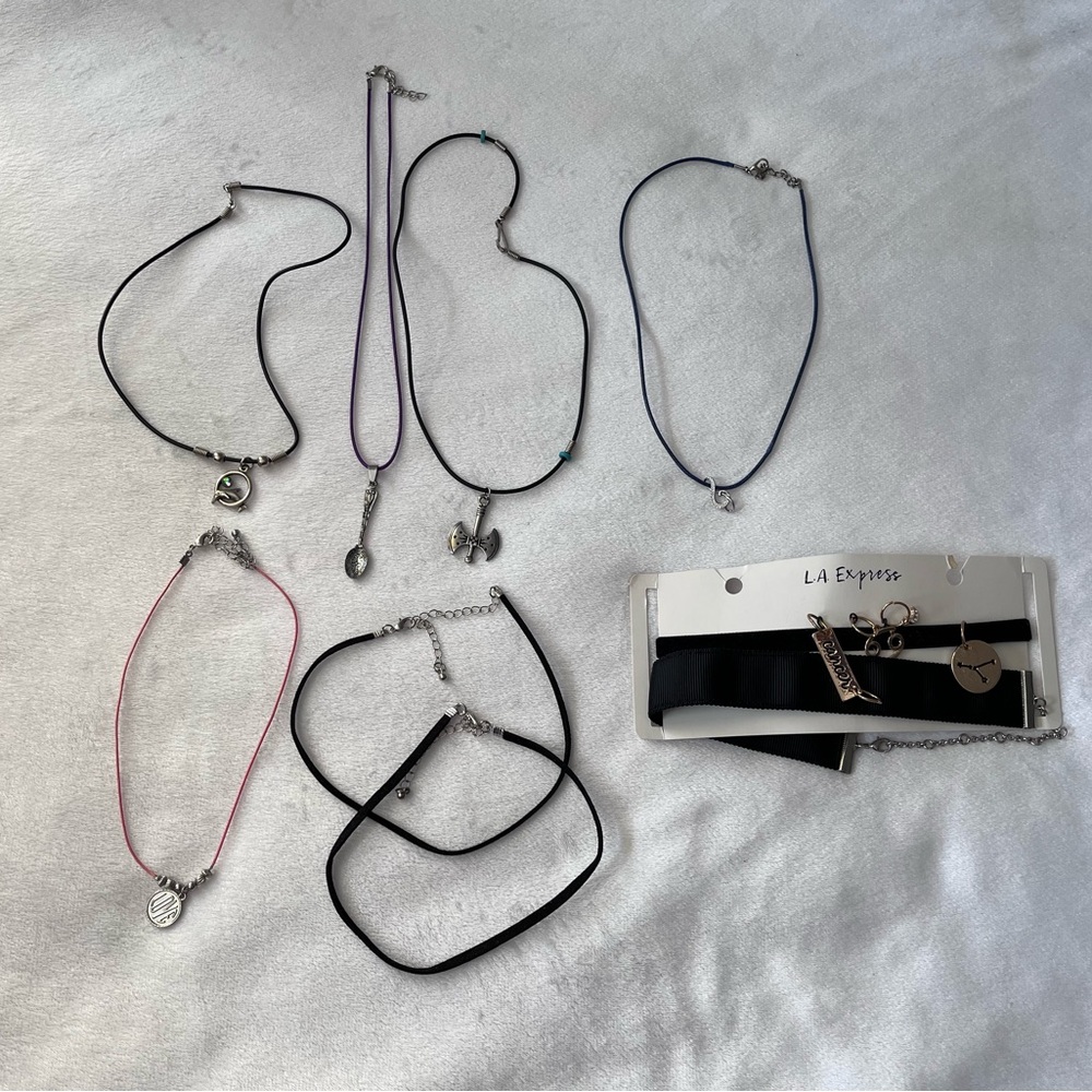 Bundle of String Necklaces and Chokers Lot of 8
